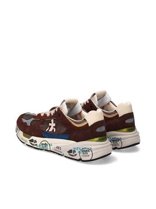 Sneakers in pelle ecopelle e tessuto PREMIATA | MASE8026 MARRONE